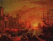 Seaport at Sunset Claude Lorrain